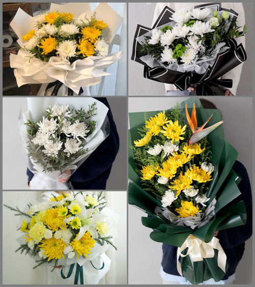 贵州毕节市黔西县重新镇金华村白事花束代送
